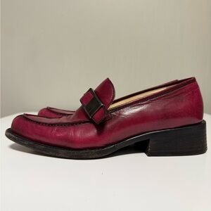 Vintage Miu Miu Burgundy Penny Loafers Women’s EU 36 US 6 UK 3
